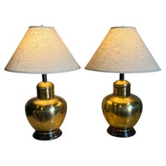 Pair of 1960's Brass Table Lamps