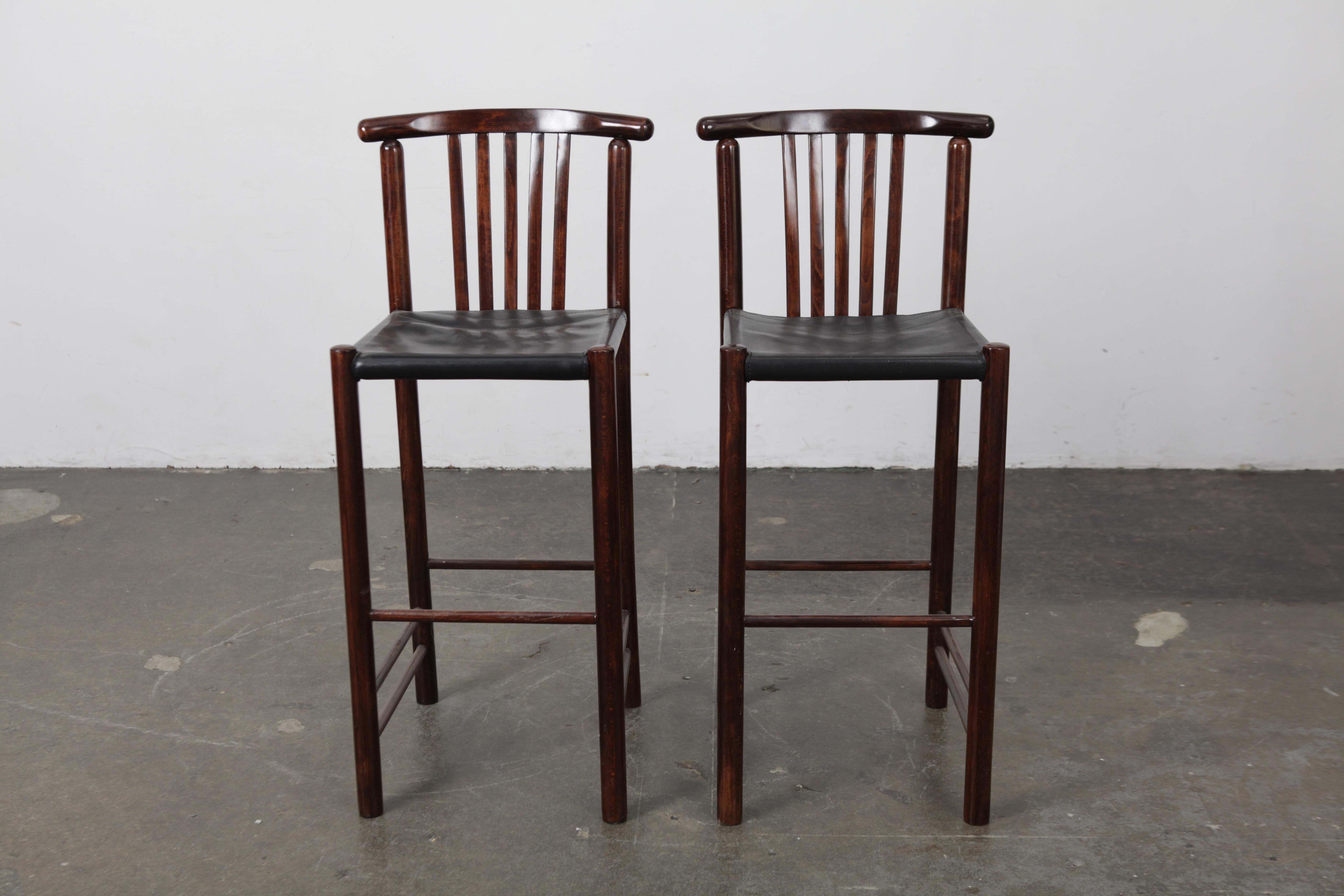 Pair of 1960s Brazilian Bar Height Stools For Sale 2