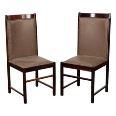 Pair of 1960s Brazilian Tall Back Dining Chairs by Celina Moveis