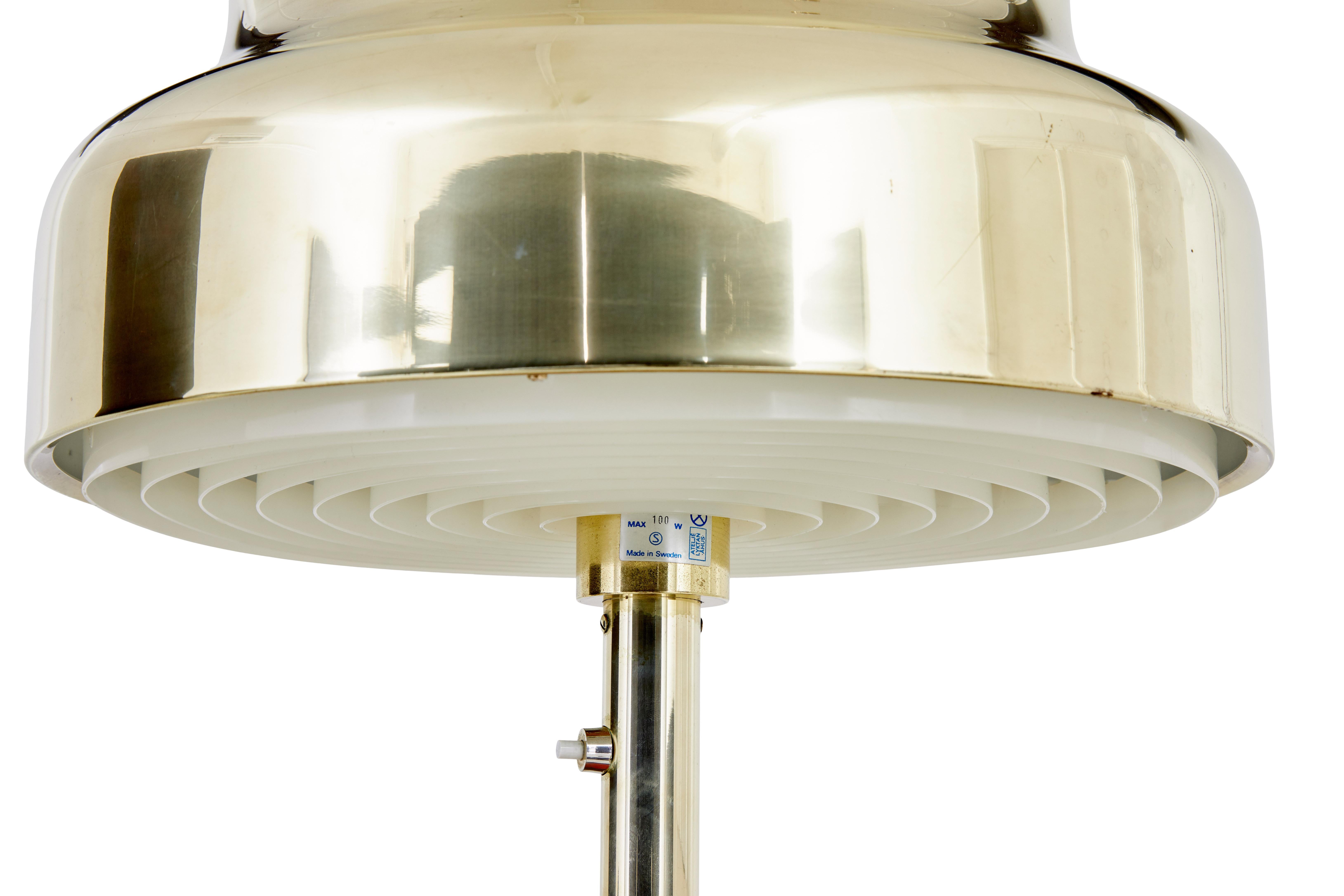 20th Century Pair of 1960’s Bumling brass table lamps by Anders Pehrson