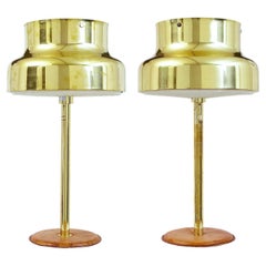 Pair of 1960’s bumling brass table lamps by Anders Pehrson