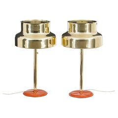 Pair of 1960’s Bumling brass table lamps by Anders Pehrson