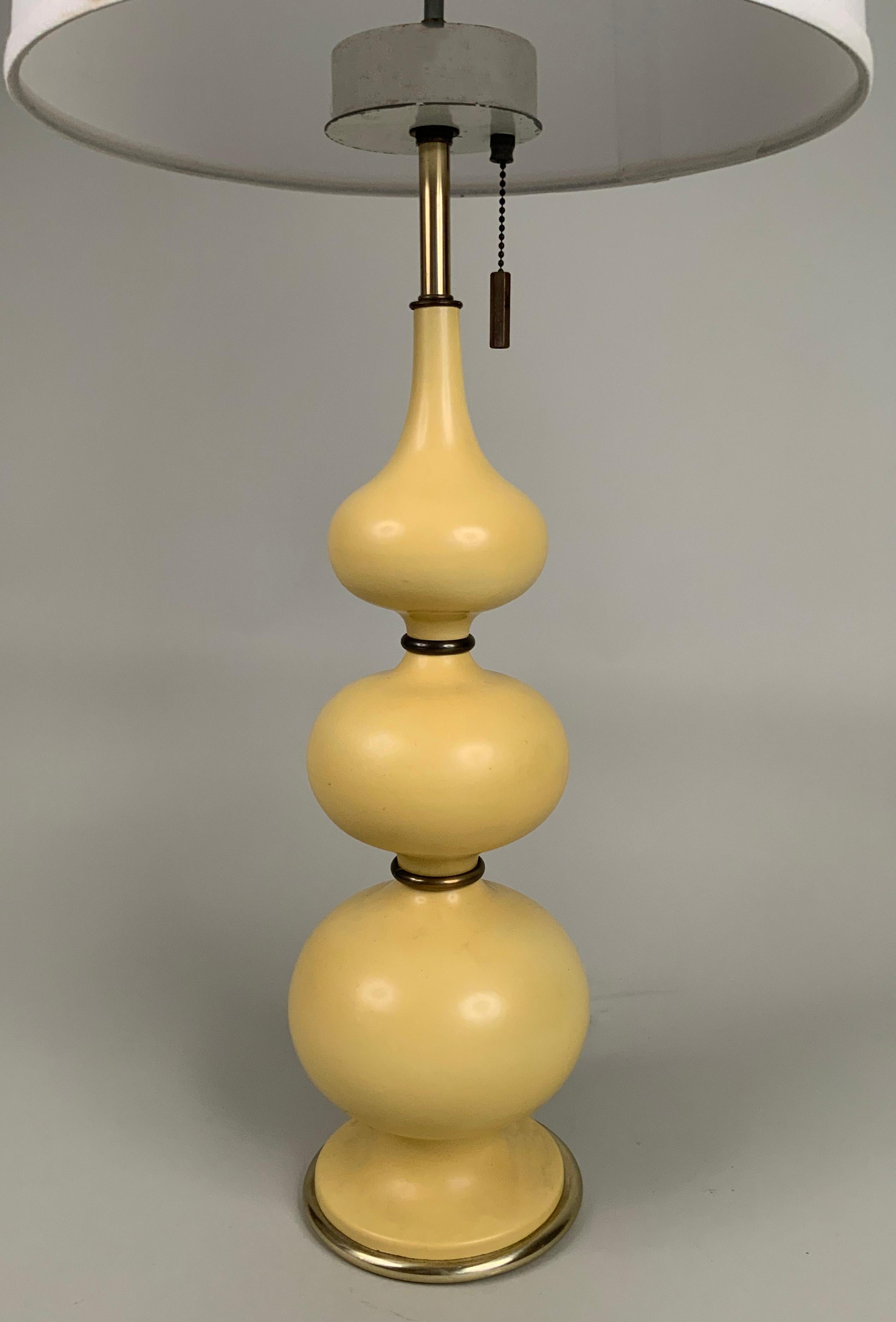 Pair of 1960s Ceramic Lamps by Gerald Thurston for Lightolier In Good Condition In Hudson, NY