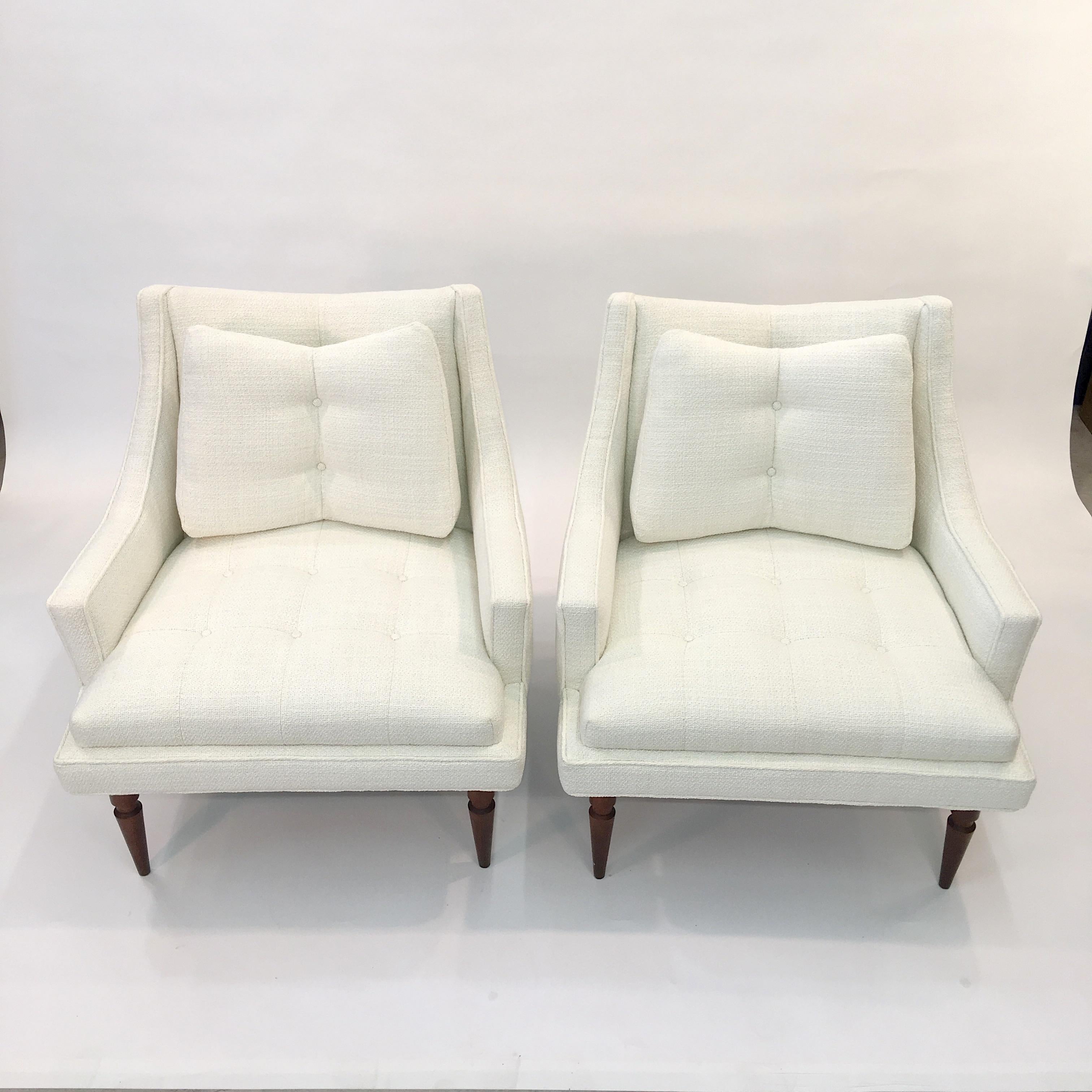 Mid-Century Modern Pair of 1960s Chevron Lounge Chairs