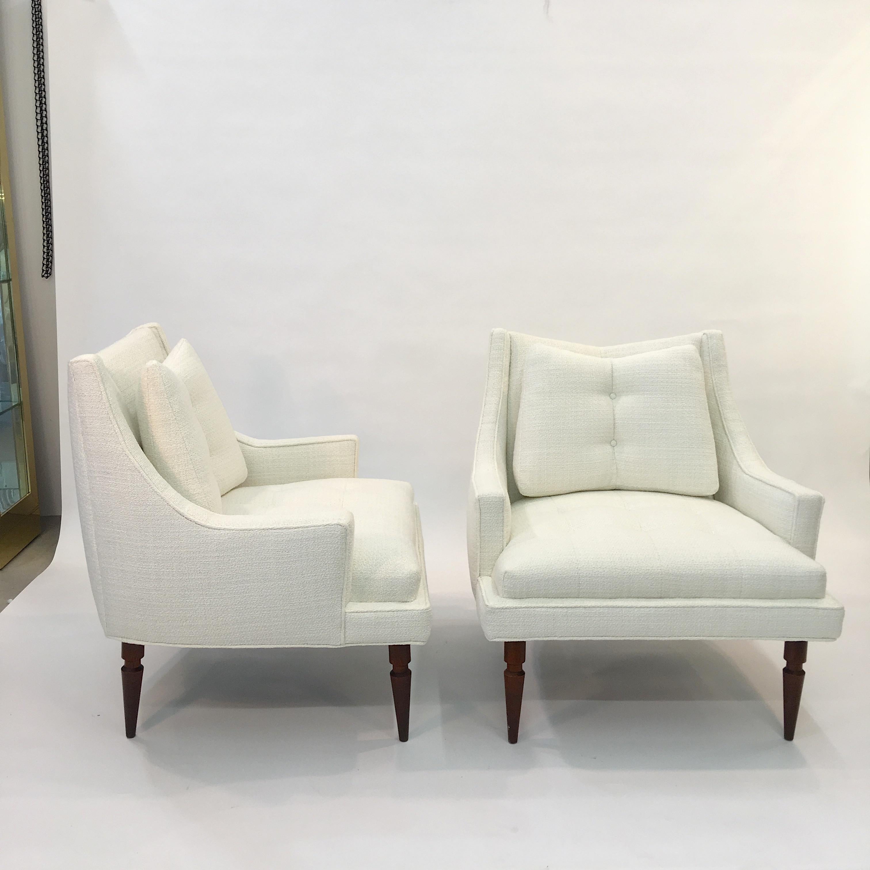 Upholstery Pair of 1960s Chevron Lounge Chairs
