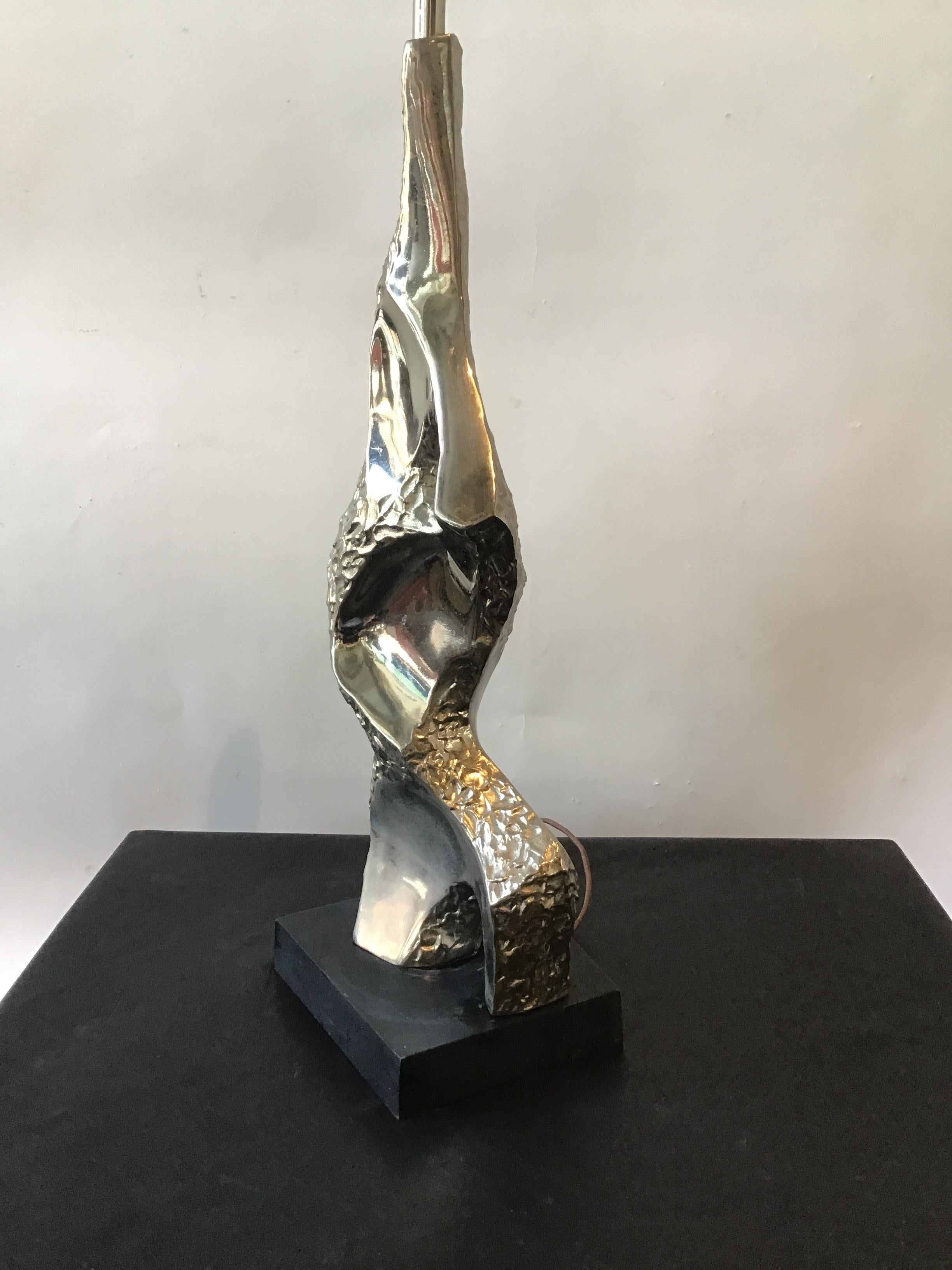 Chrome Paire de lampes brutalistes chromées des années 1960 par Richard Barr pour Laurel en vente
