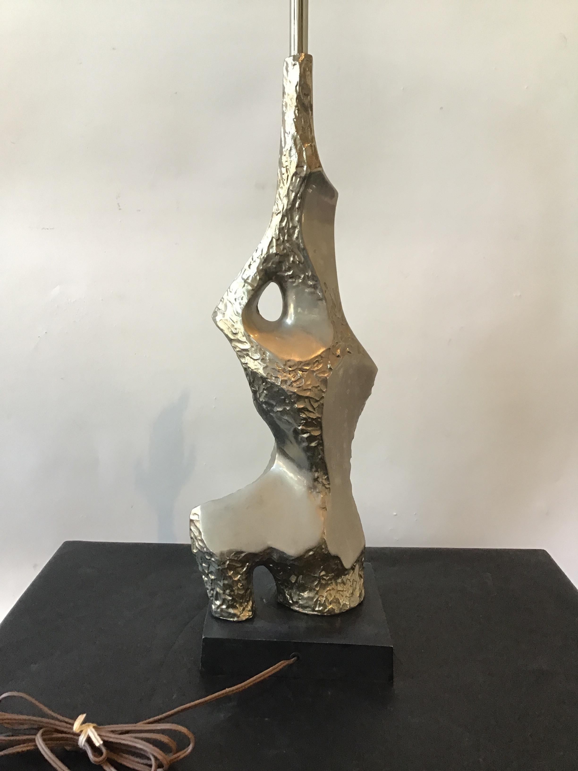 Paire de lampes brutalistes chromées des années 1960 par Richard Barr pour Laurel en vente 2