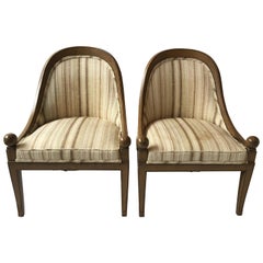Vintage Pair of 1960s Classical Spoon Back Chairs