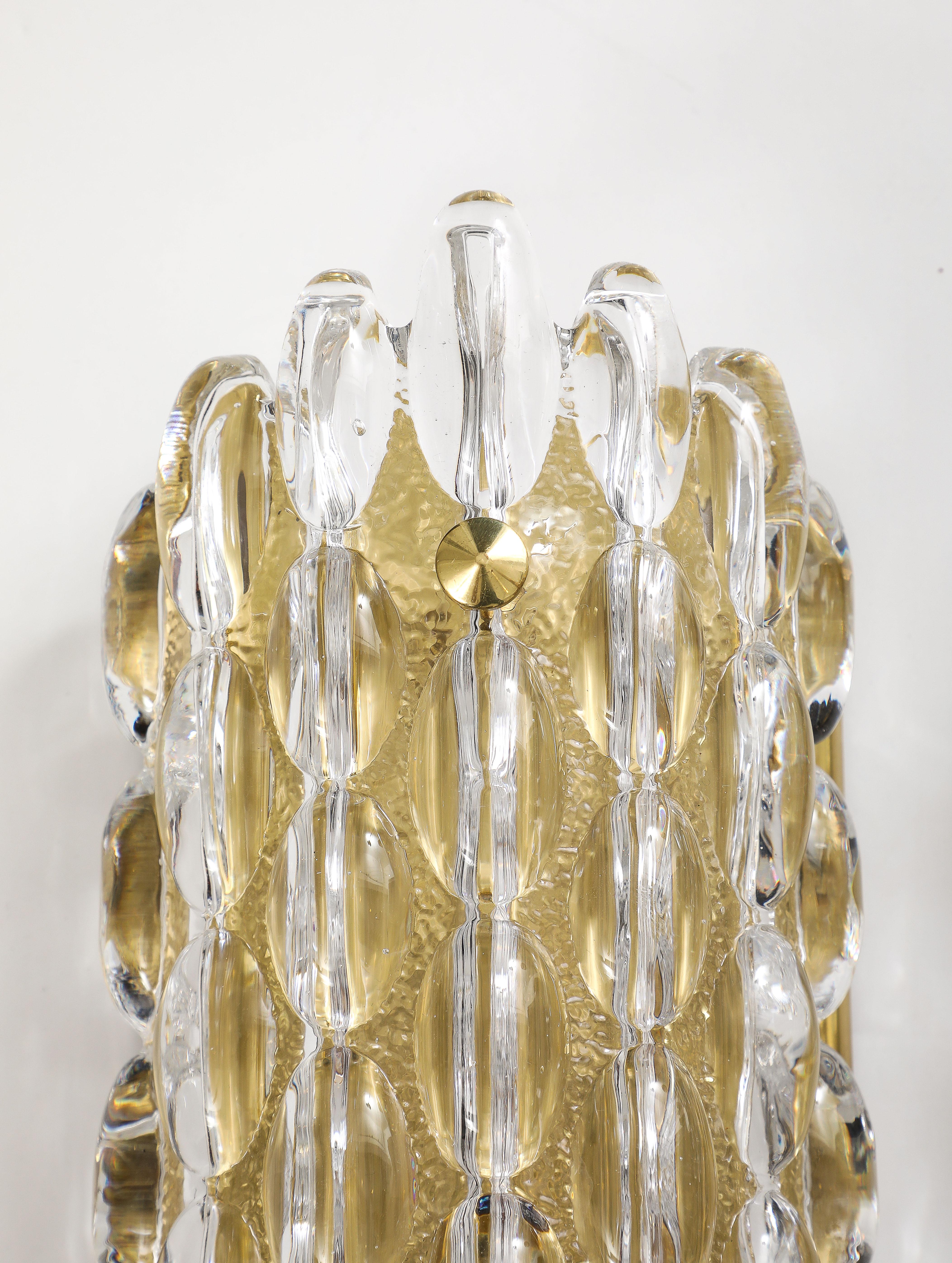 Paire d'appliques à bulles en cristal des années 1960 par Carl Fagerlund pour Orrefors  en vente 1