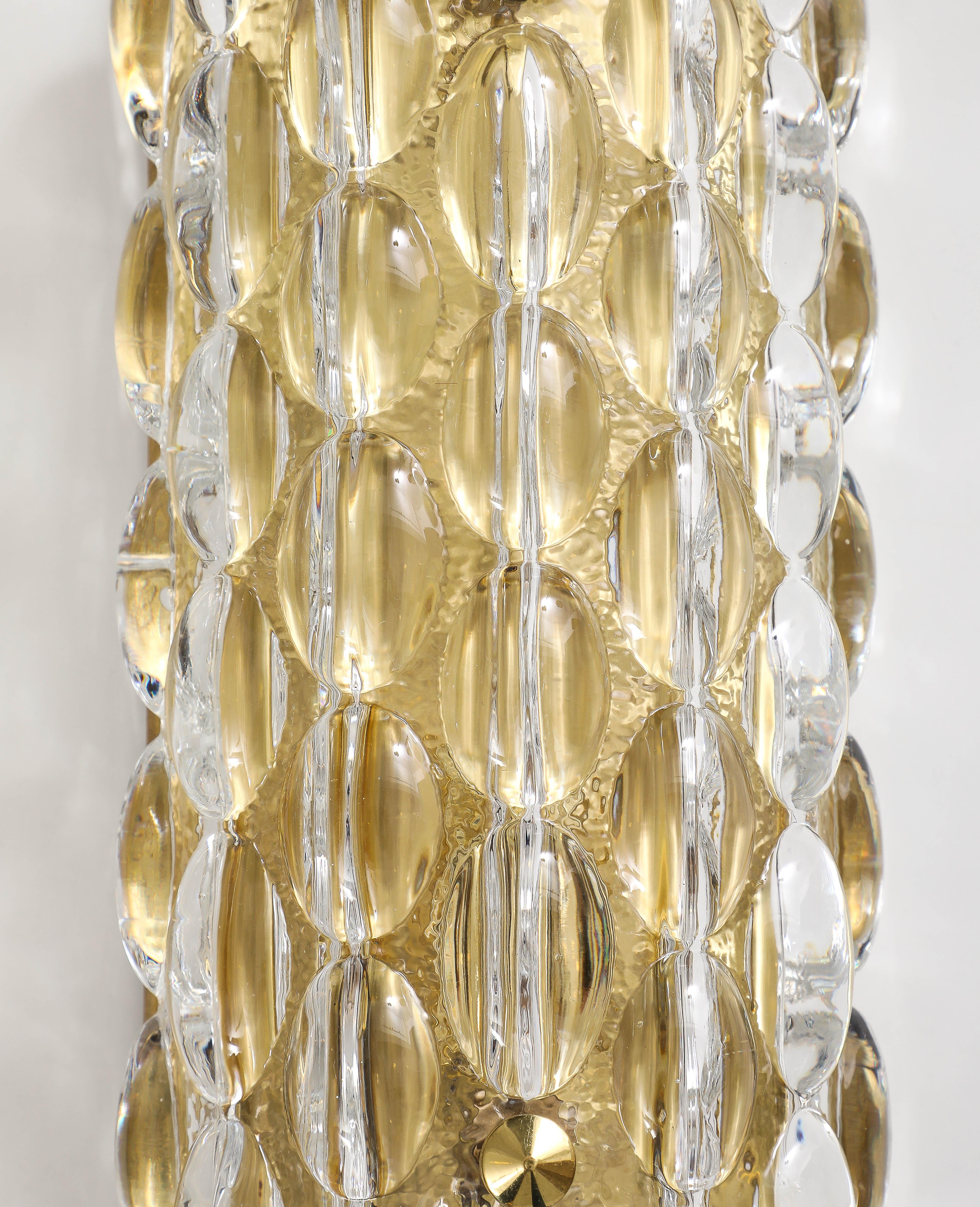 Pair Of 1960's Crystal Bubble Sconces by Carl Fagerlund for Orrefors  For Sale 2