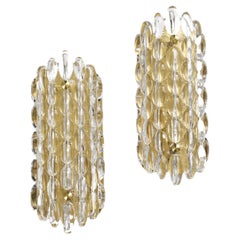 Pair Of 1960's Crystal Bubble Sconces by Carl Fagerlund for Orrefors 