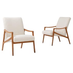 Pair Of 1960s Czech Upholstered Armchairs By Jiri Jiroutek