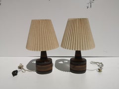 Pair of 1960s Danish Ceramic Table Lamps by Einar Johansen for Soholm, Denmark