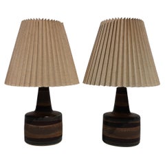 Pair of 1960s Danish Ceramic Table Lamps by Einar Johansen for Soholm, Denmark