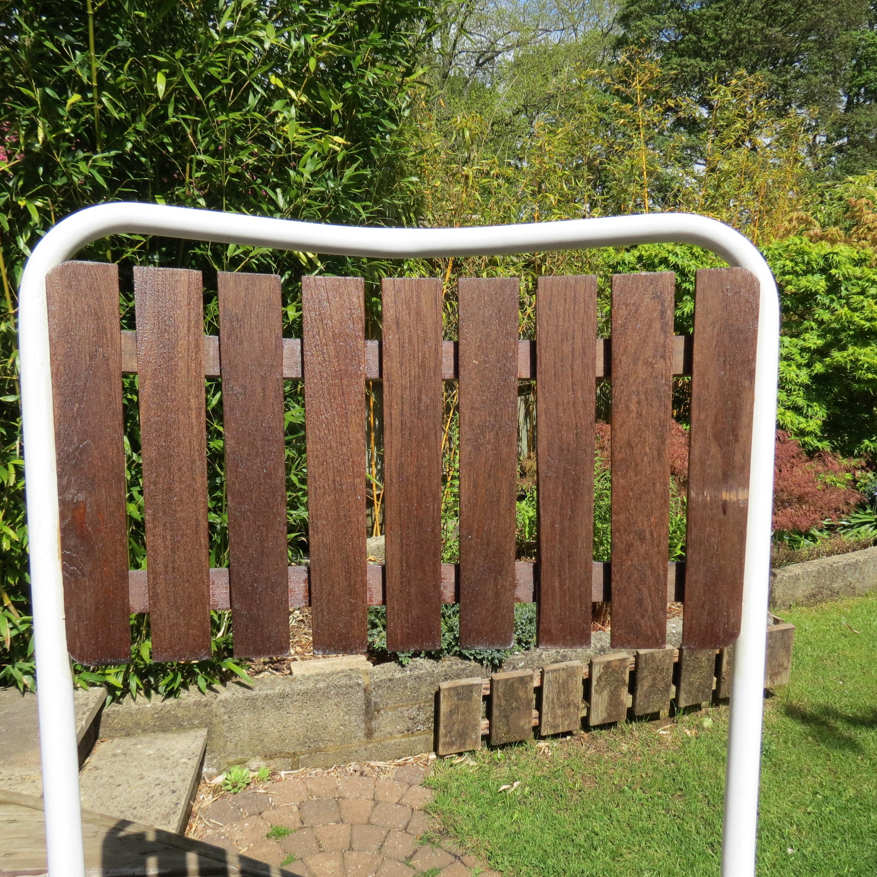 Pair of 1960s Danish Daneline Stackable Teak Garden Chairs 3