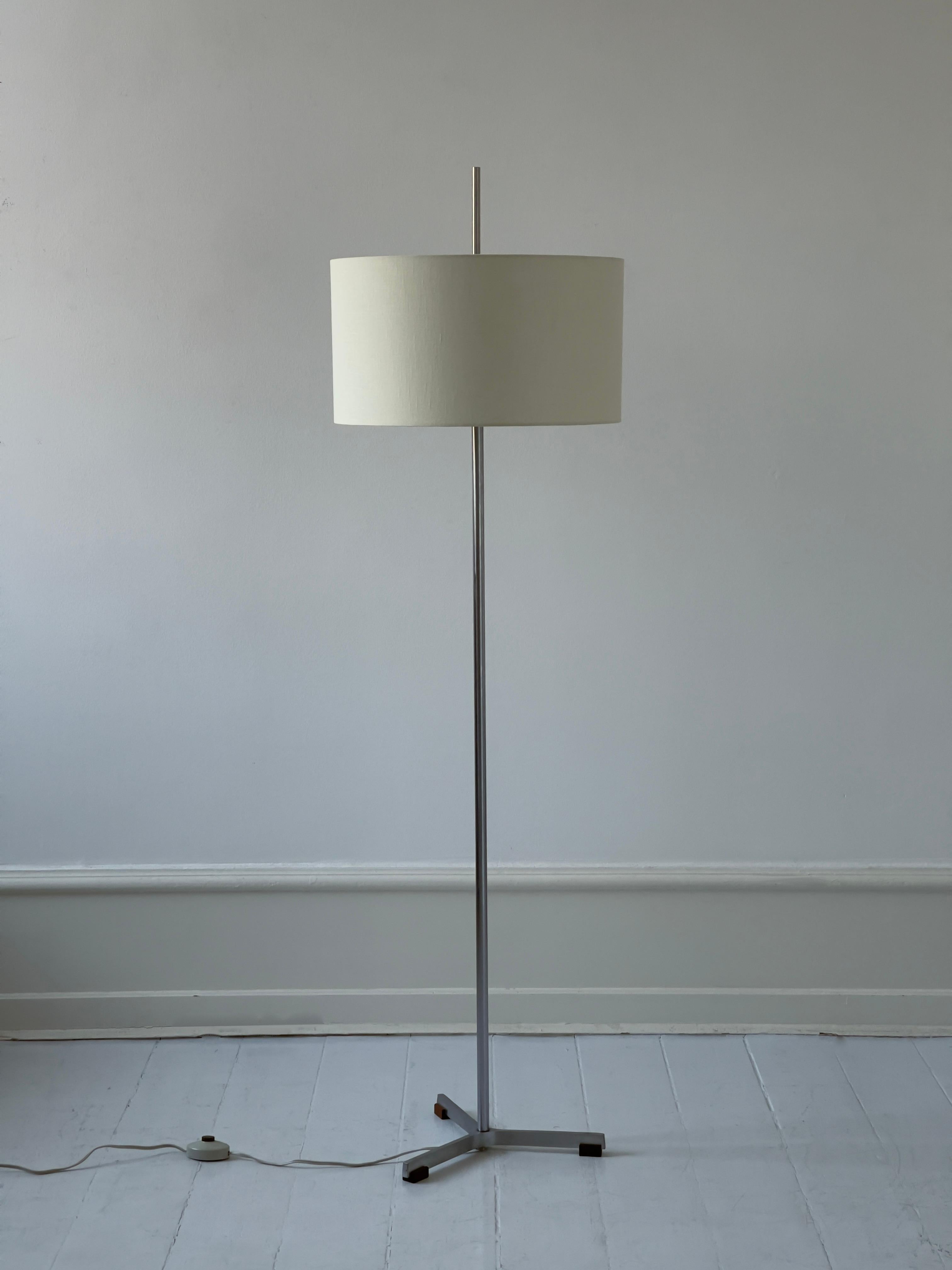 Pair of 1960s Danish Floor Lamps by Jo Hammerborg with New Shades For Sale 6