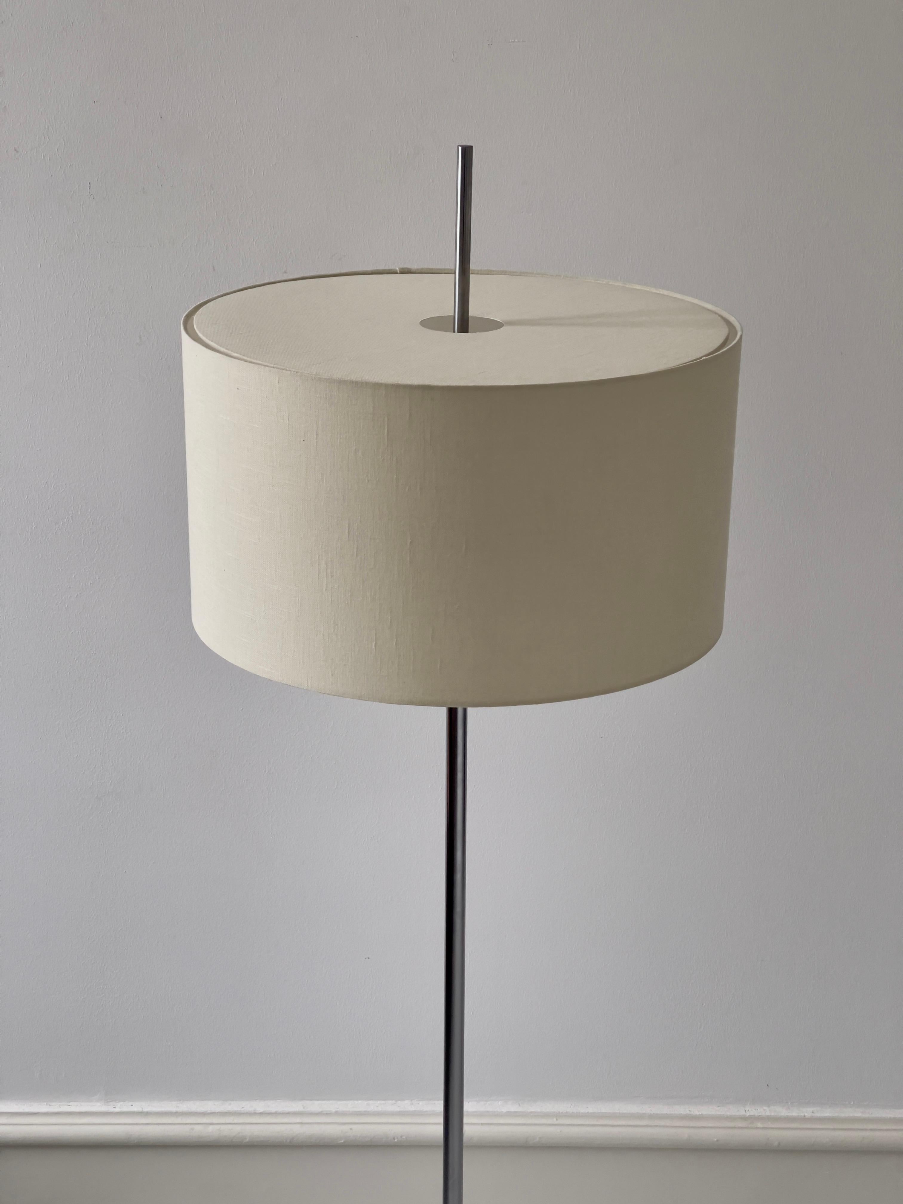 Pair of 1960s Danish Floor Lamps by Jo Hammerborg with New Shades For Sale 3