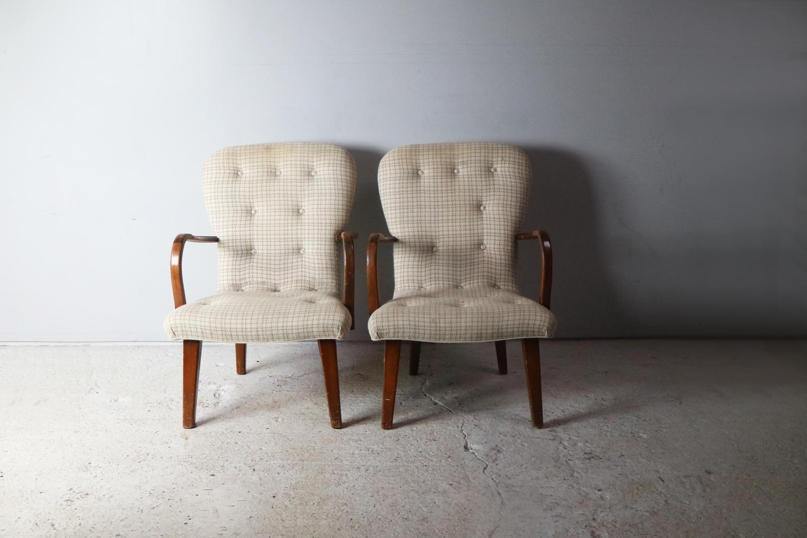 Pair of 1960s Danish Midcentury Occasional Chairs In Good Condition For Sale In London, GB