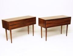 Pair of 1960s Danish Rosewood Side Table Nightstands by Niels Clausen