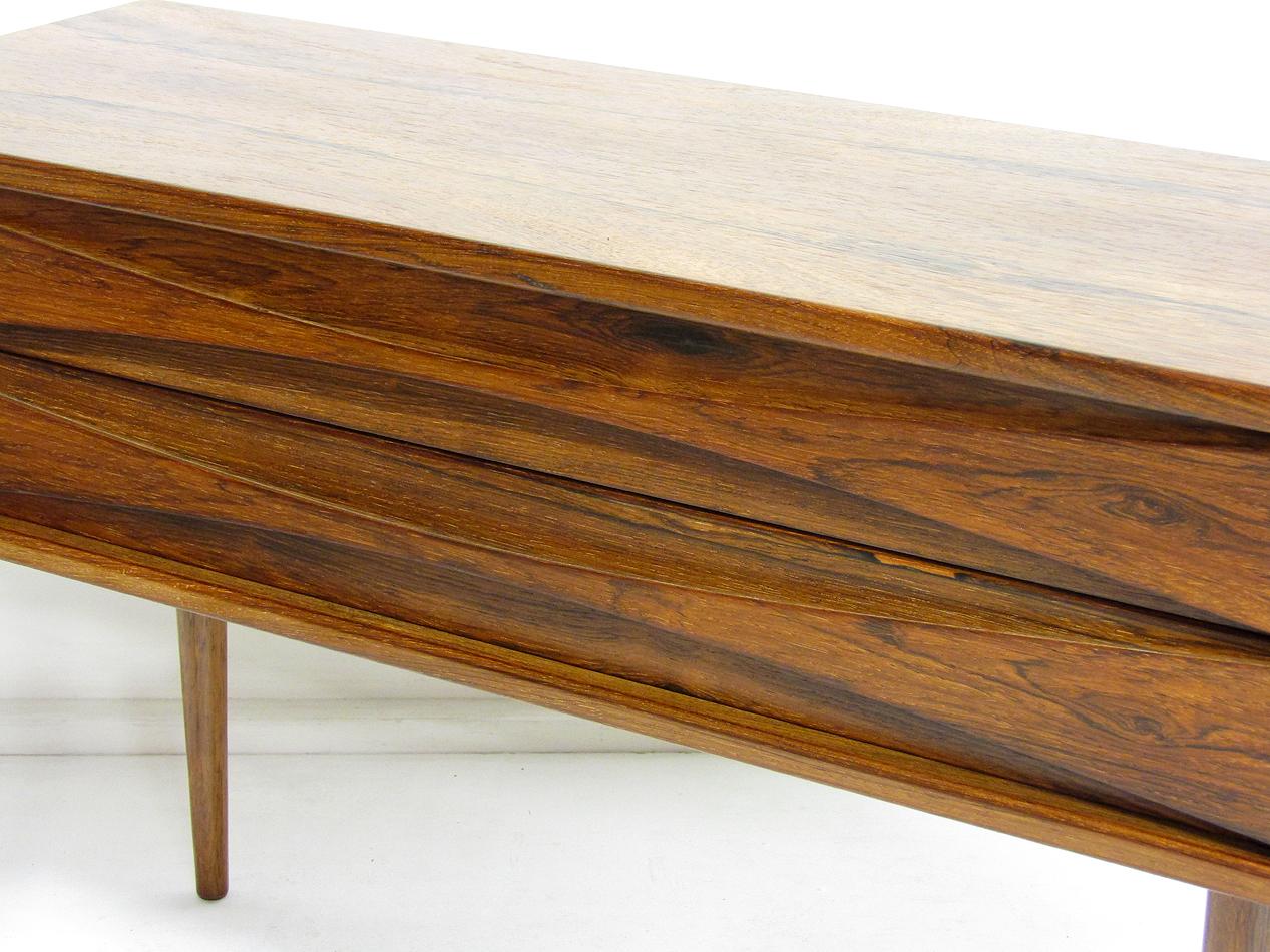 20th Century Pair of 1960s Danish Rosewood Side Table Nightstands by Niels Clausen