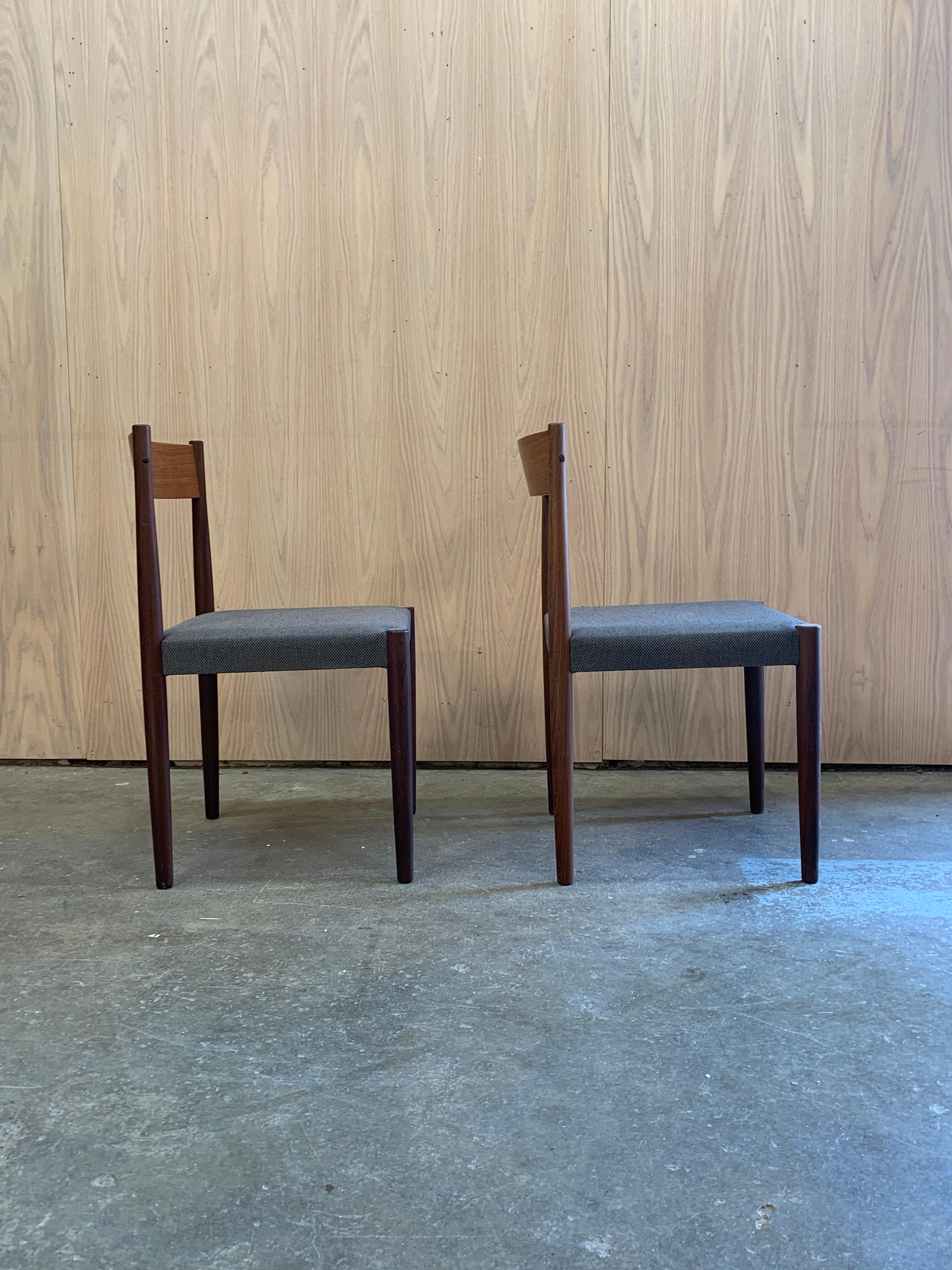 Pair of 1960s Danish Teak Dining Chairs by Frem Rojle For Sale 2