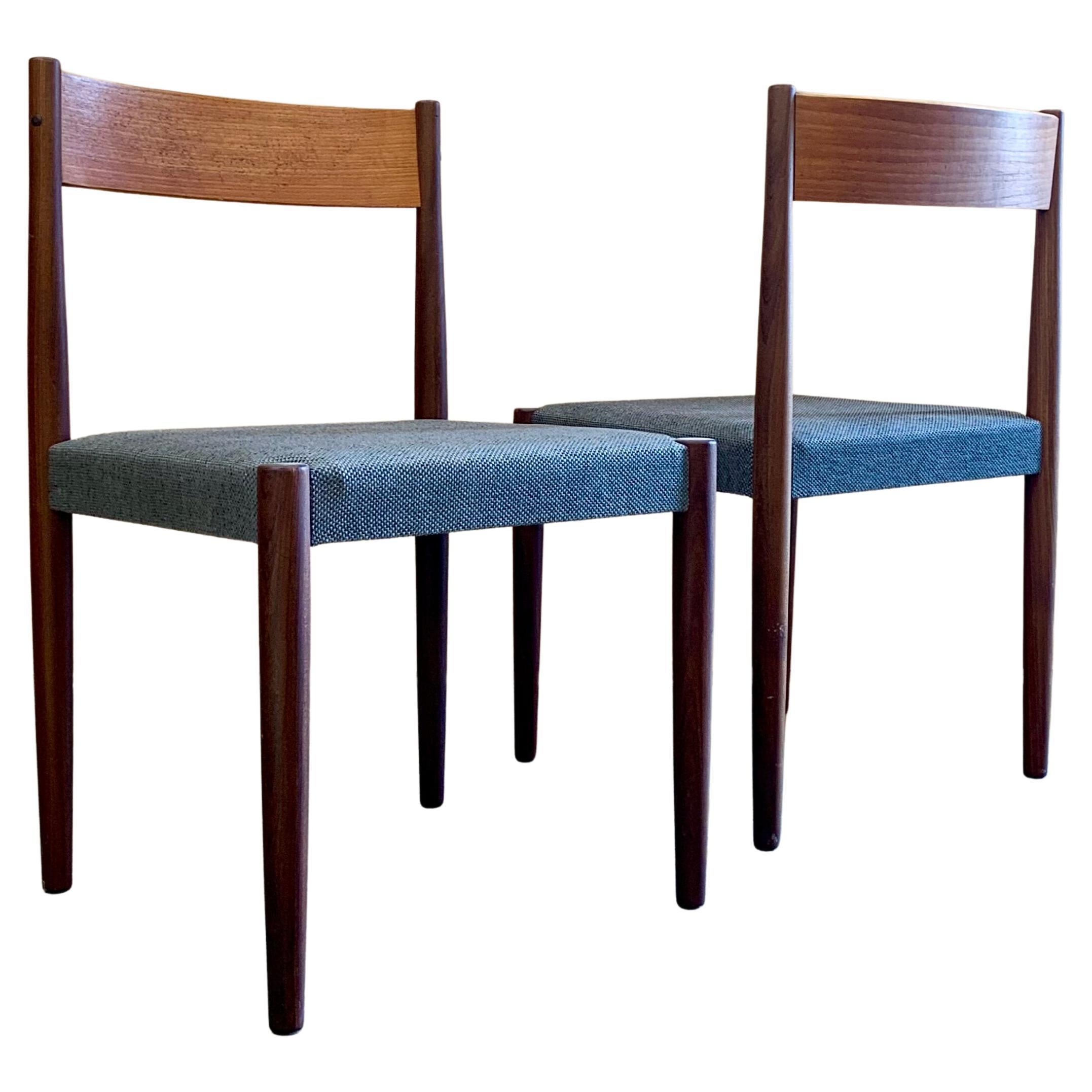 Pair of 1960s Danish Teak Dining Chairs by Frem Rojle