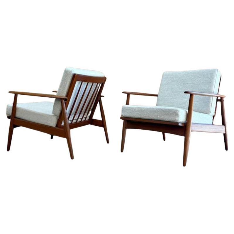 Paar dänische Teakholz-Lounge-Stühle von Moreddi aus den 1960er Jahren