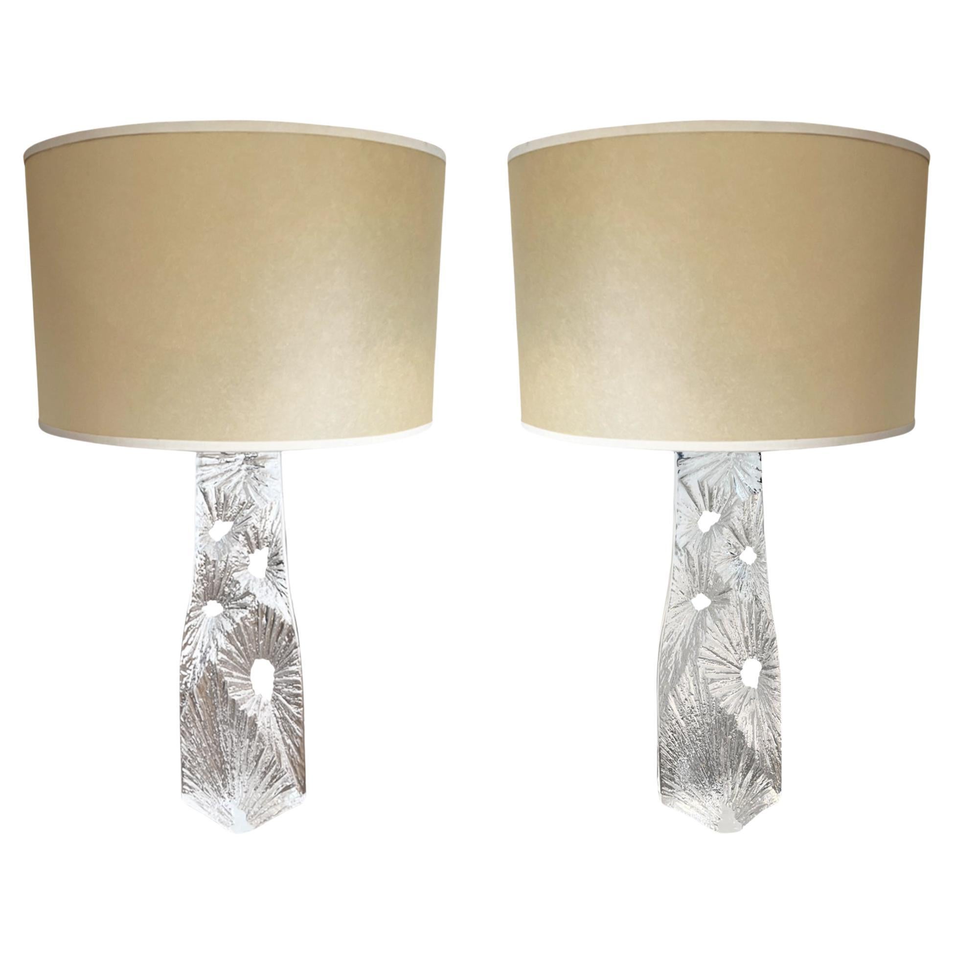 Pair of 1960s Daum Table Lamps For Sale