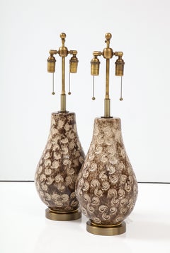 Pair of 1960's Decorative Ceramic Lamps