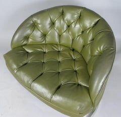 Pair of 1960s Diamond Tufted Lounge Chairs