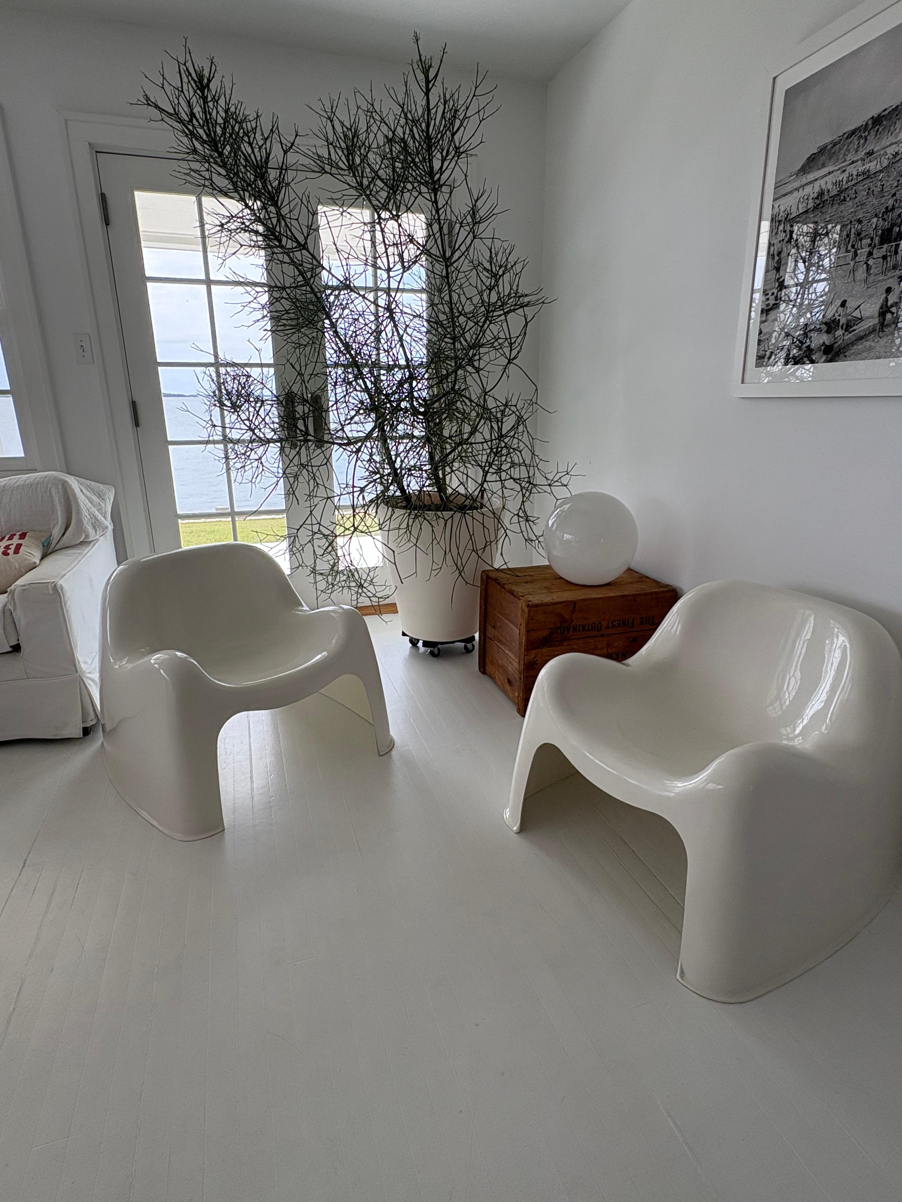Paire de chaises Toga en fibre de verre des années 1960, designées par Sergio Mazza pour Artemide en vente 4