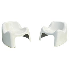 Ein Paar Toga-Stühle aus Fiberglas aus den 1960er Jahren, entworfen von Sergio Mazza für Artemide