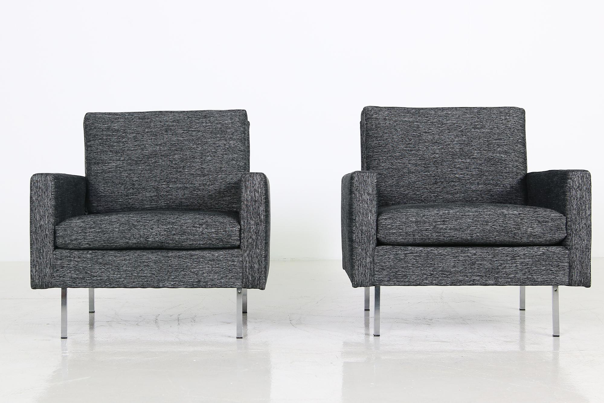 Mid-20th Century Pair of 1960s Florence Knoll Lounge Chairs Model 25 BC Knoll International '2' For Sale