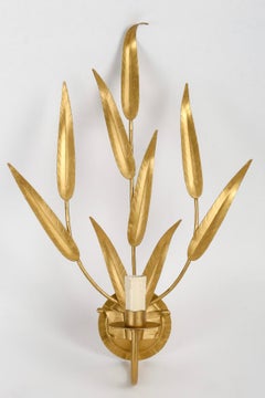 Paire d'appliques « foliage » de la Maison FlorArt des années 1960