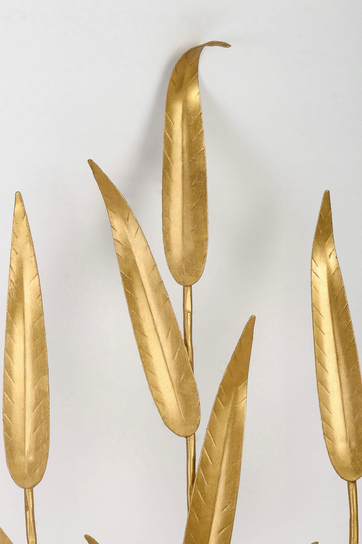 French Pair of 1960s 'Foliage' Sconces by Maison FlorArt For Sale