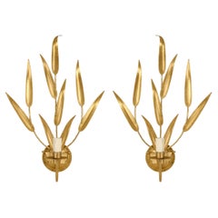 Pair of 1960s 'Foliage' Sconces by Maison FlorArt