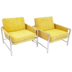 Pair of 1960s Founders Furniture Lounge Chairs in the Style of Harvey Probber