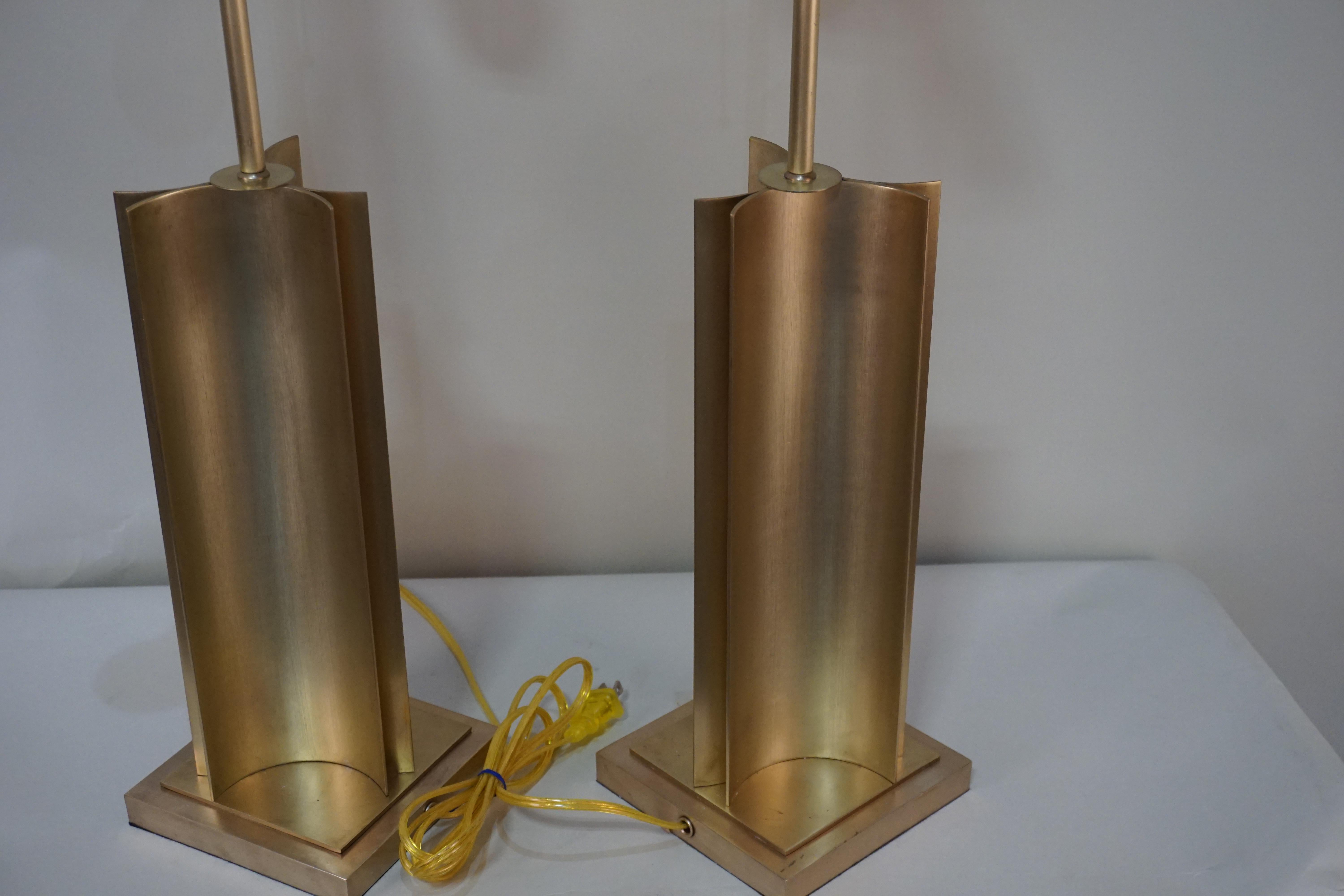 Pair of 1960s French Bronze Table Lamps 3