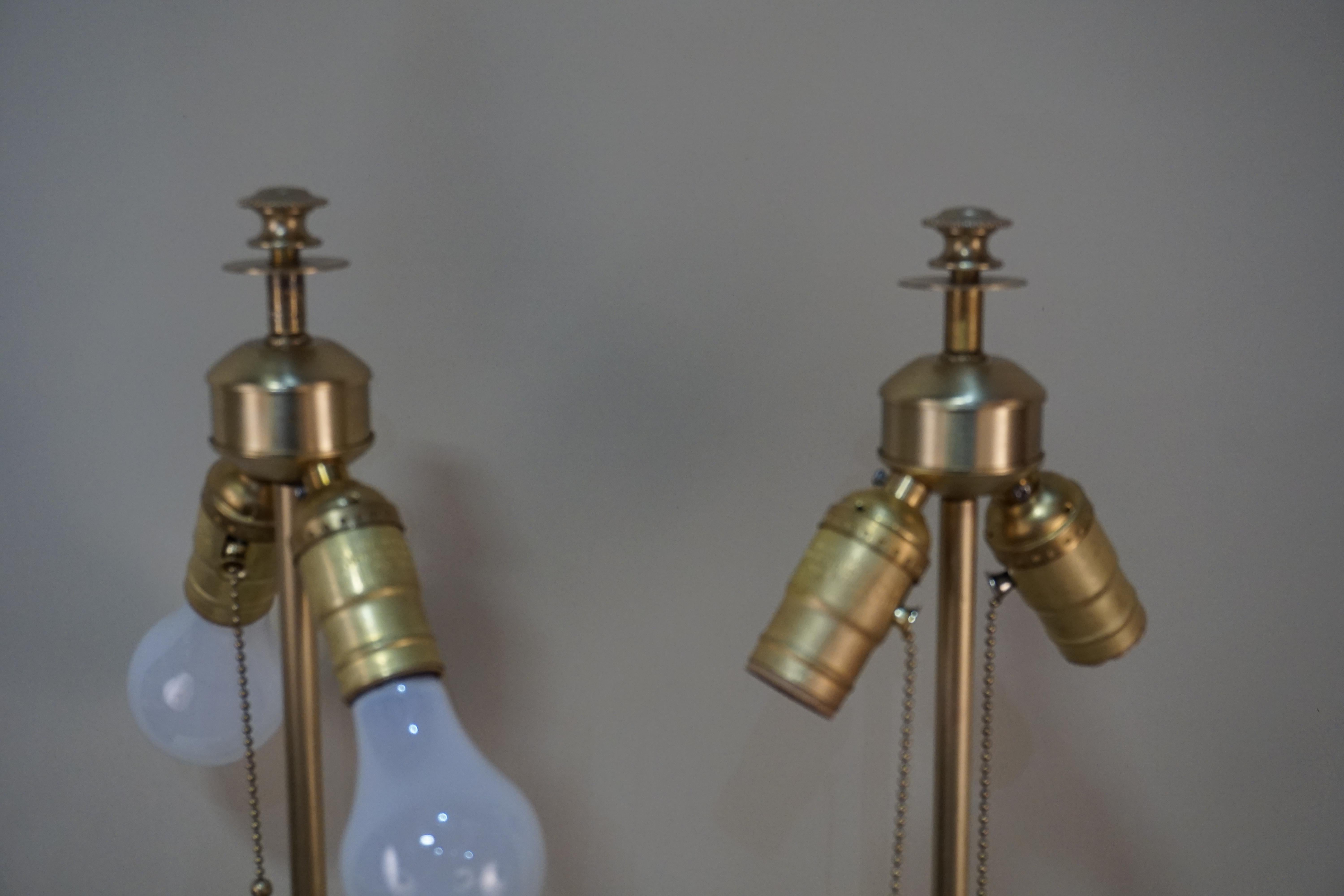 Pair of 1960s French Bronze Table Lamps 4