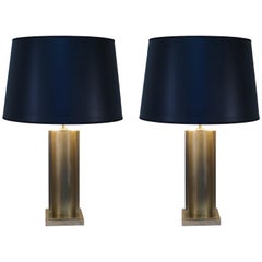 Pair of 1960s French Bronze Table Lamps