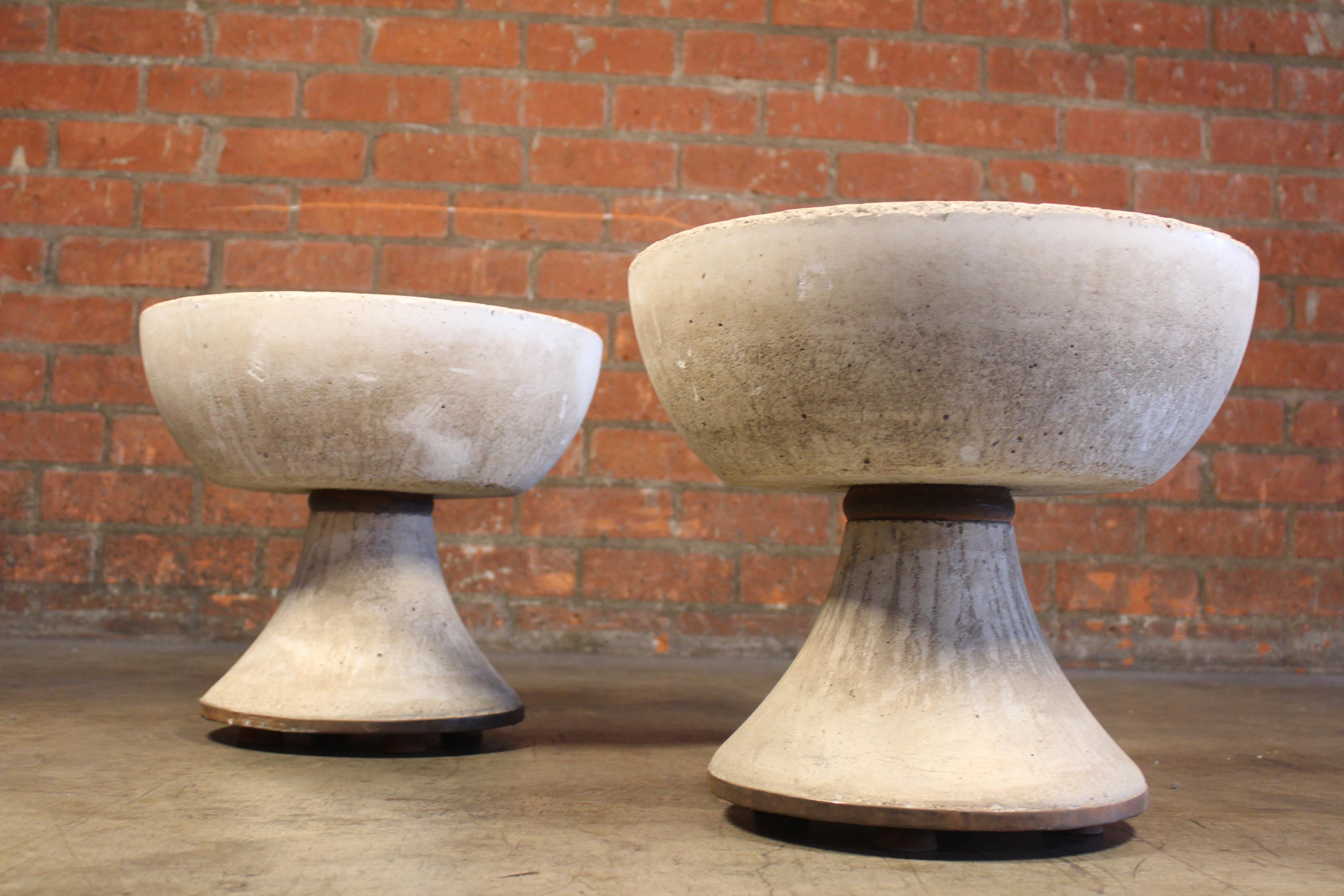 Pair of 1960s French Cast Concrete Side Tables 8