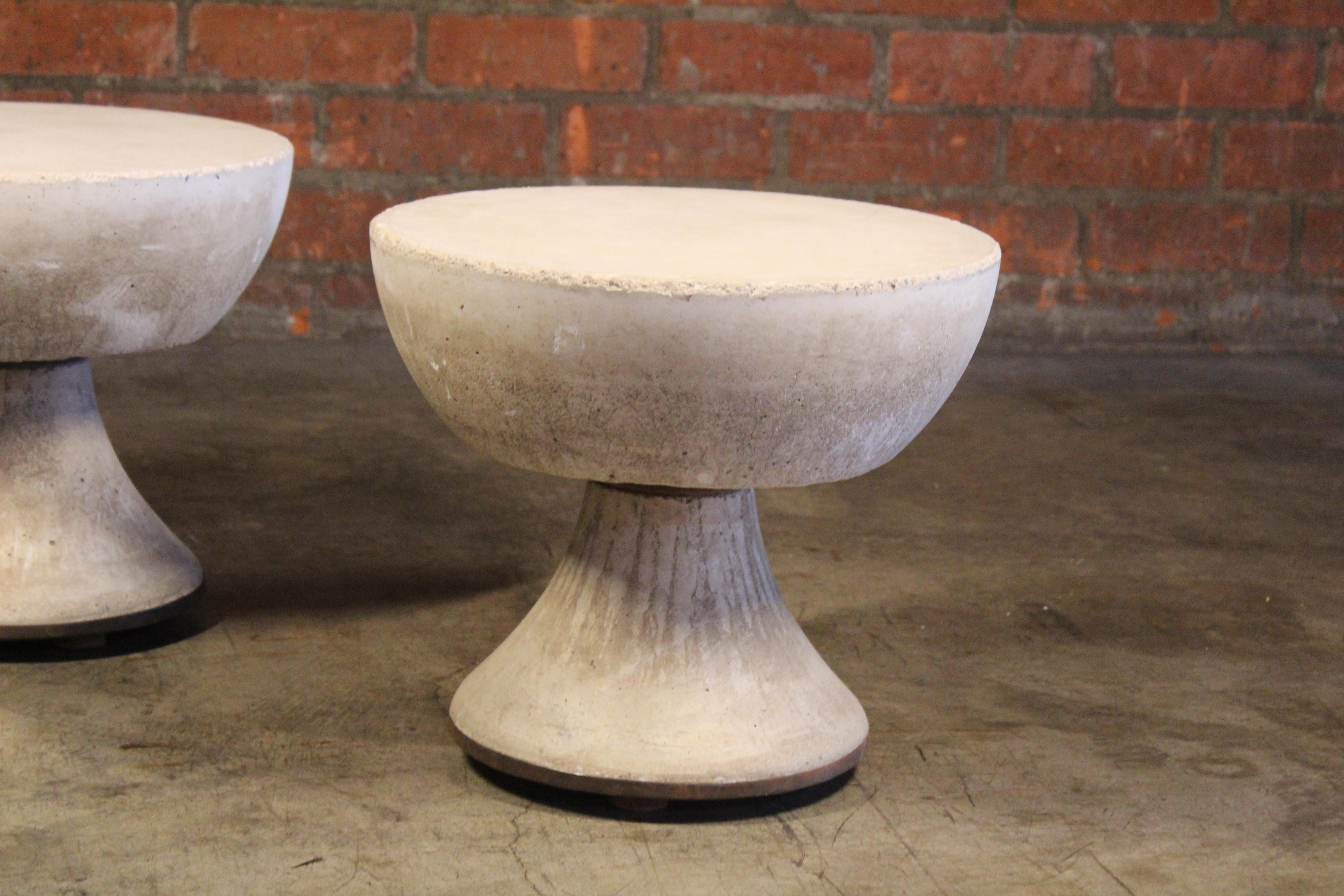 Pair of 1960s French Cast Concrete Side Tables 1