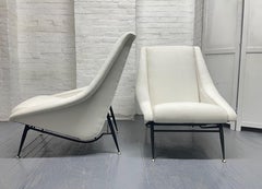 Pair of 1960s French Lounge Chairs by Henri Caillon for Erton