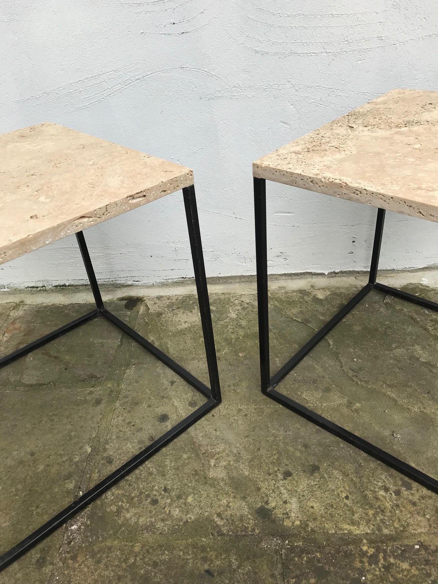 Pair of 1960s French Side Tables In Fair Condition For Sale In London, GB
