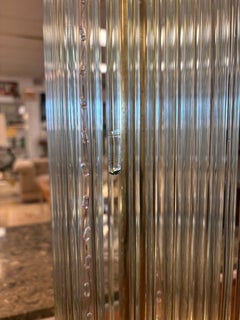 Coppia di lampade da tavolo in ottone e vetro di Gaetano Sciolari del 1960, stile Mid Century Modern