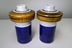 Pair of Olle Alberius for Rorstrand Hand-Painted Titus Ceramic Vases, 1960s