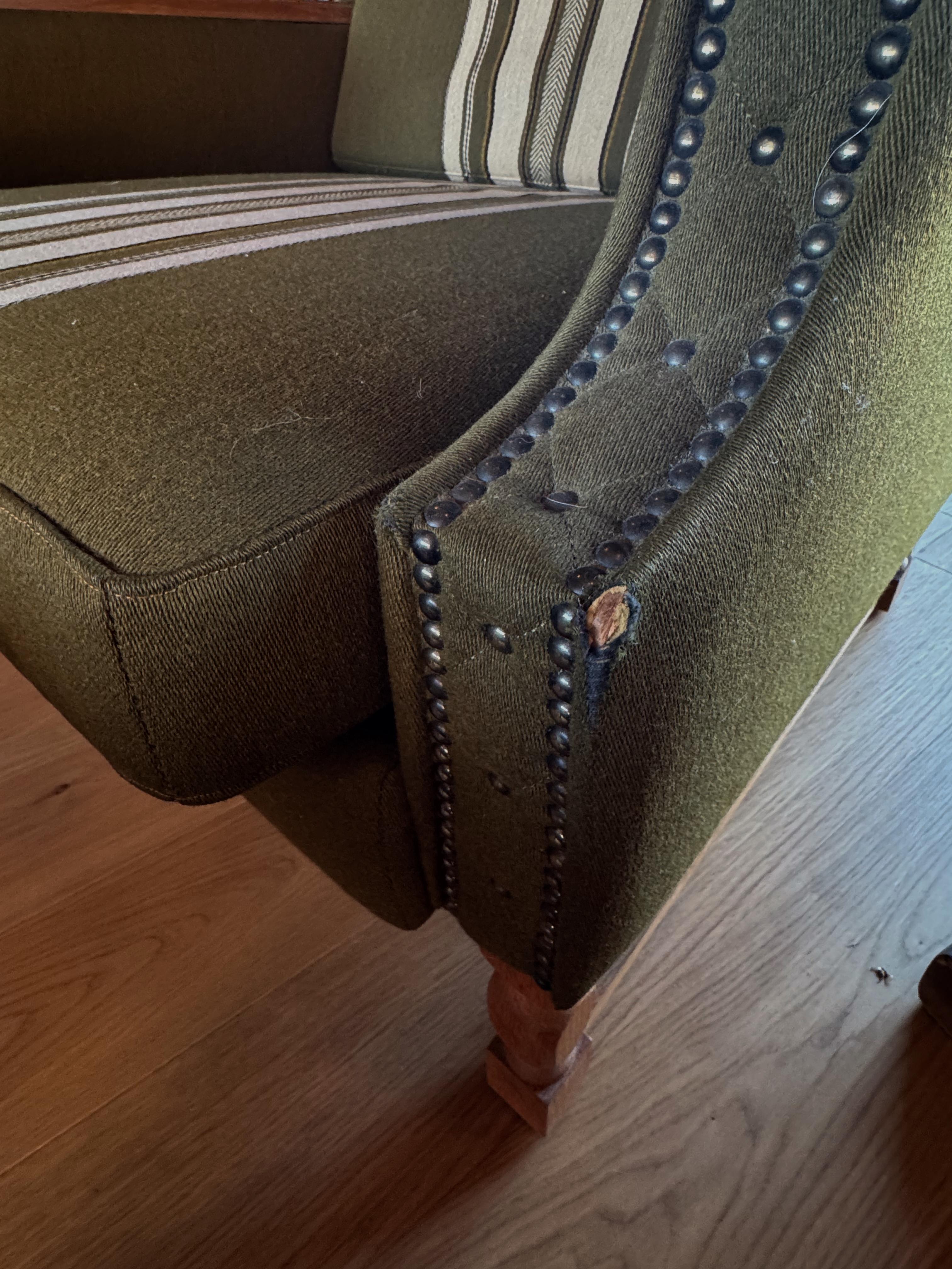 Danish Pair of 1960s Henning Kjaernulf Attributed Oak Lounge Chairs