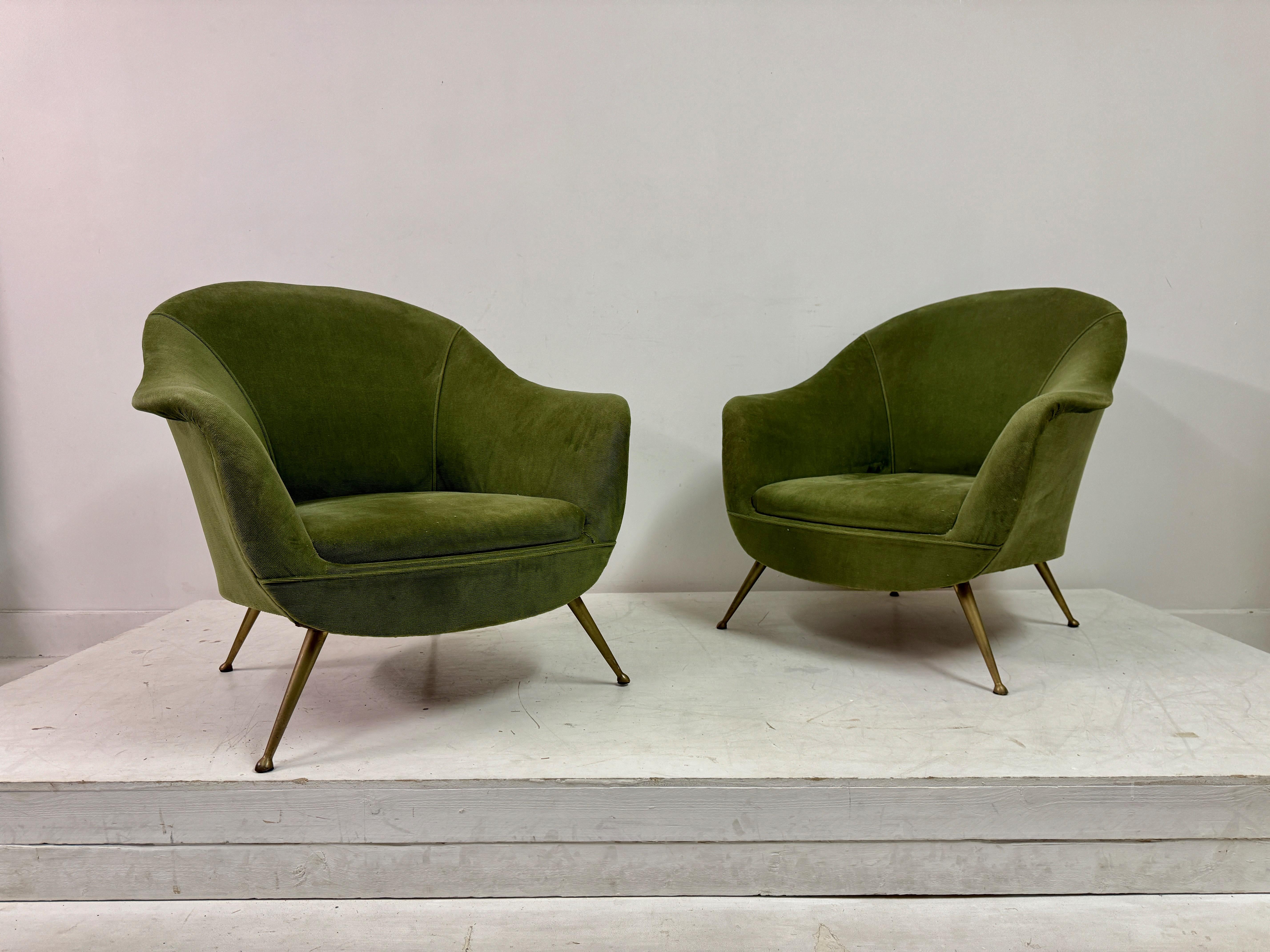 Pair Of 1960s Italian Armchairs For Sale 7