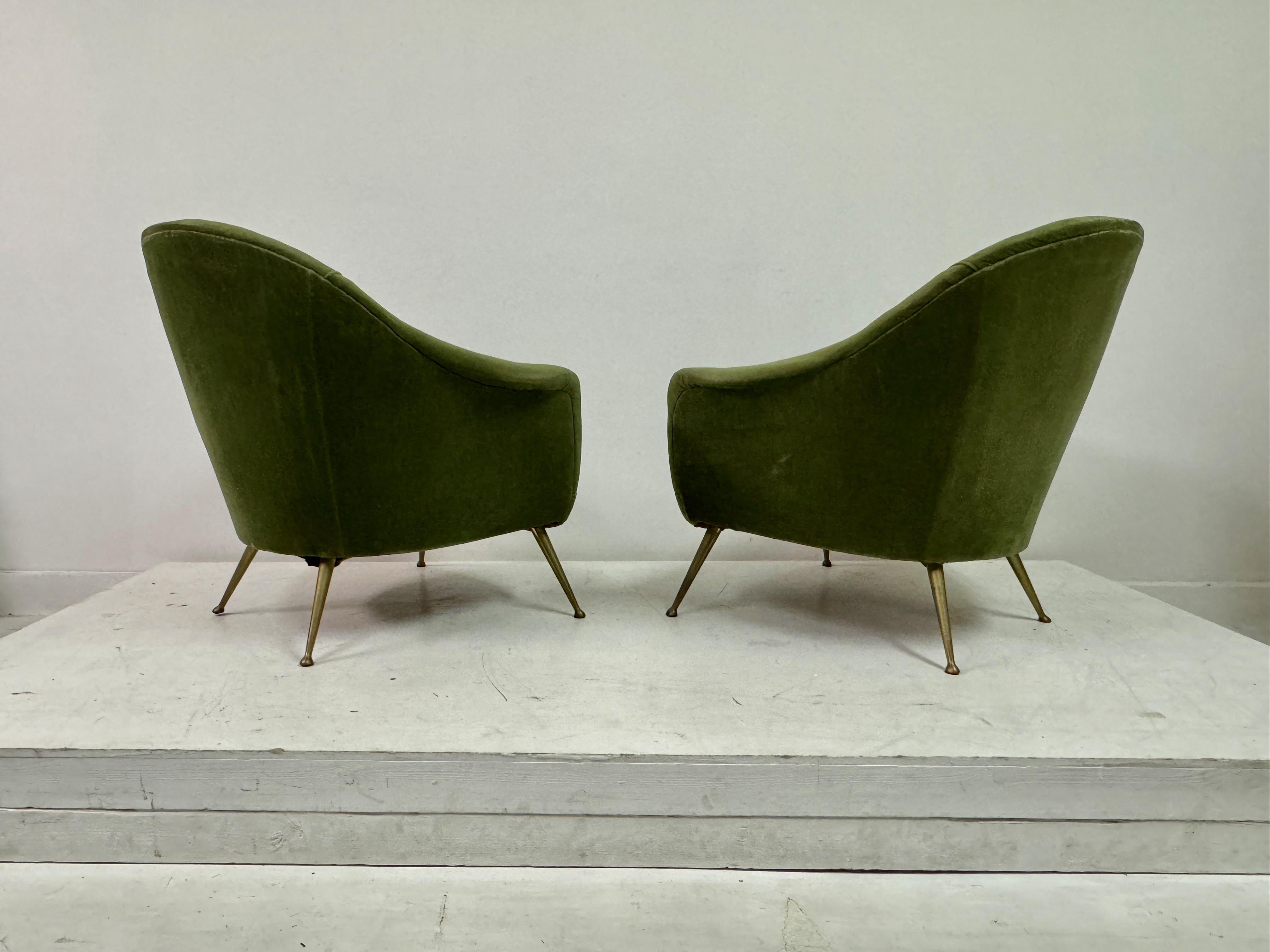 Pair Of 1960s Italian Armchairs For Sale 2