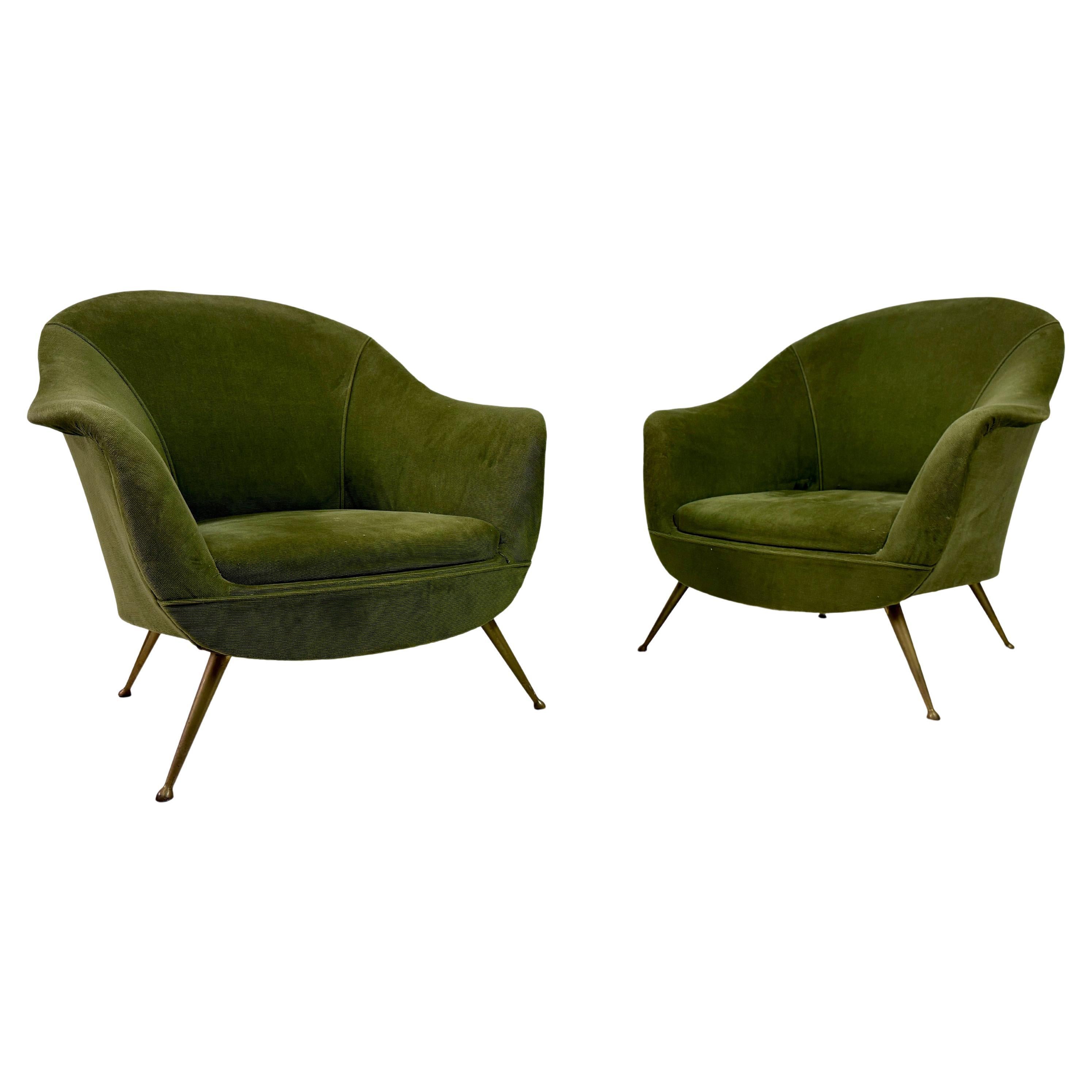 Pair Of 1960s Italian Armchairs For Sale